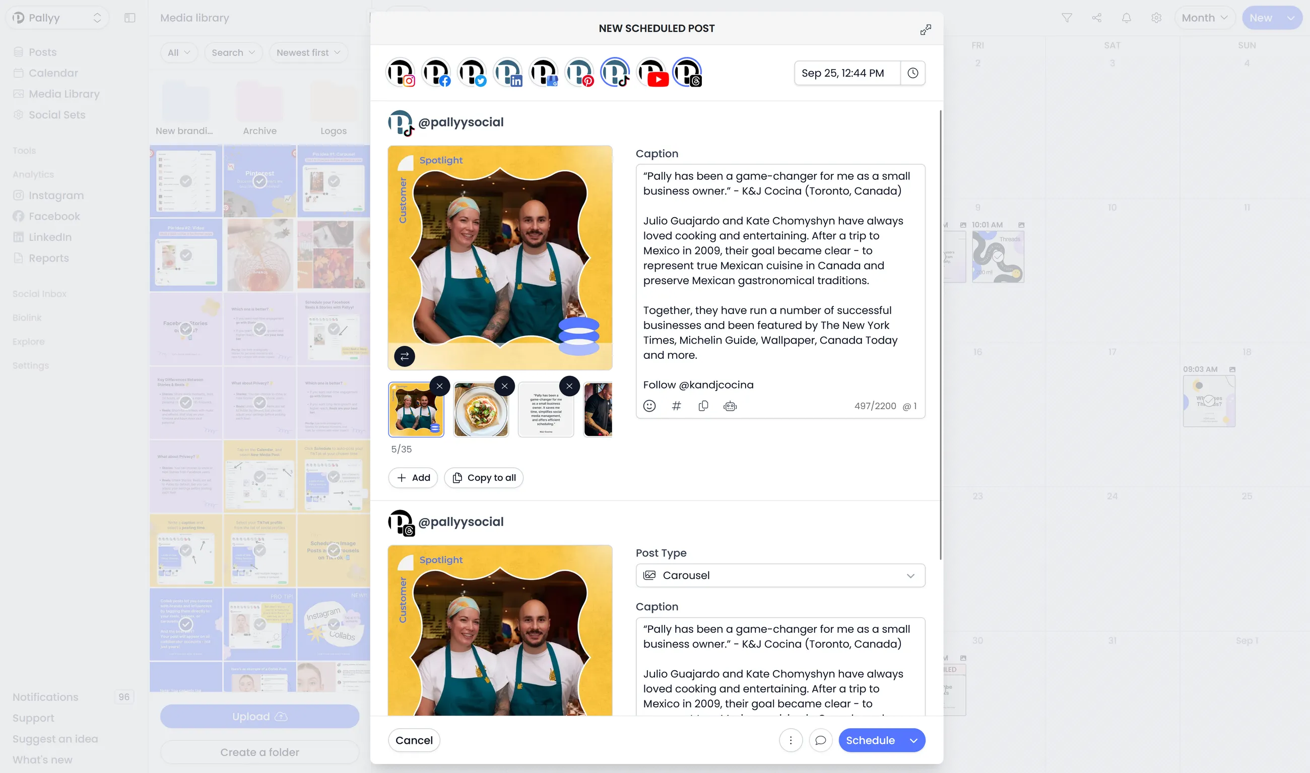 TikTok integration workspace with video publishing and comment management