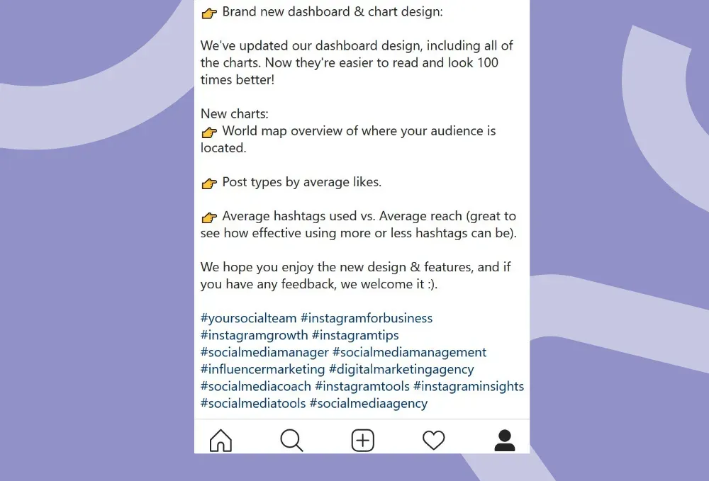 Make sure to use 30 hashtags on instagram