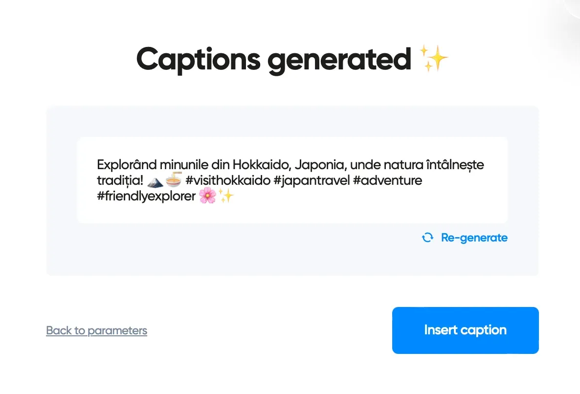 Captions generator