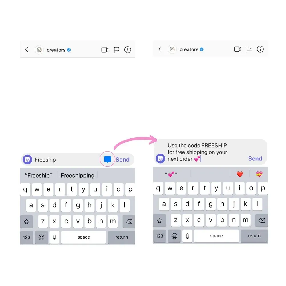 How to send your Instagram quick replies