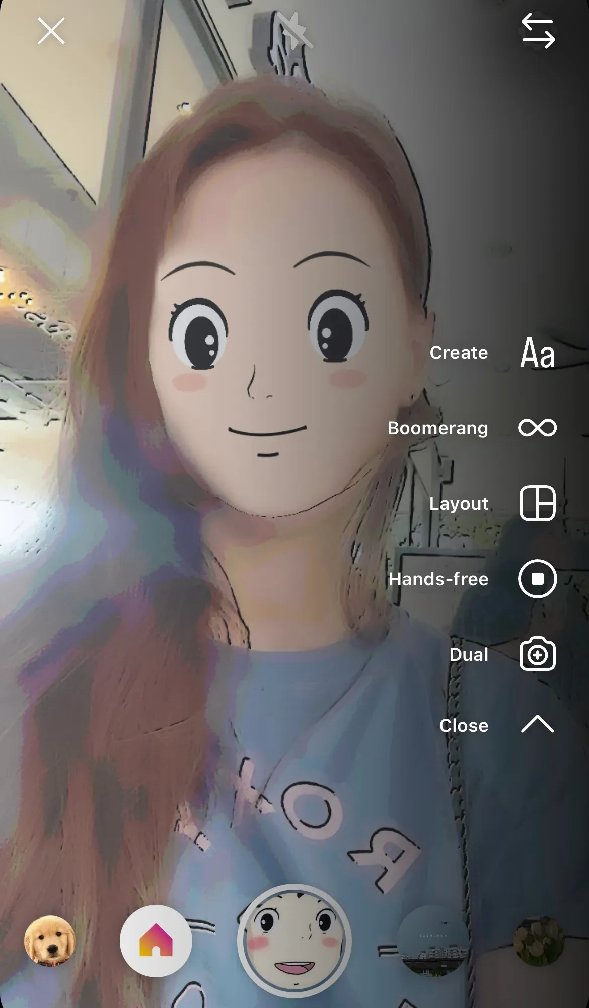 Instagram Story Editing Tools - side panel