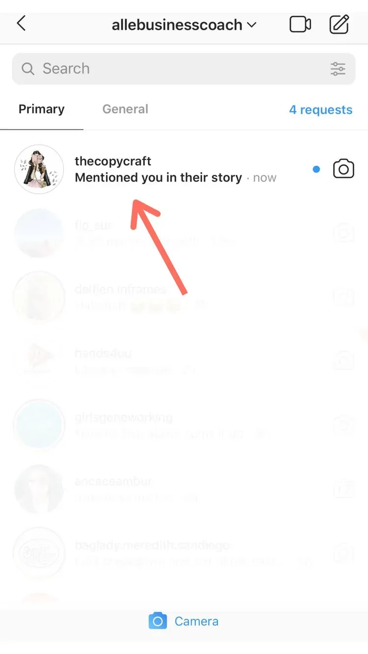 When someone tags you in their story you will get a DM with the notification.