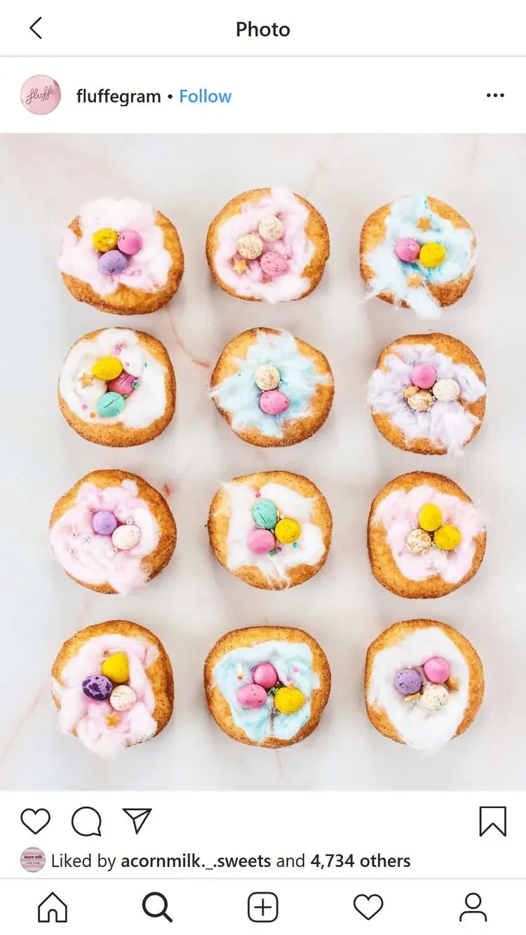 Fluffegram created fun cotton candy treats for easter