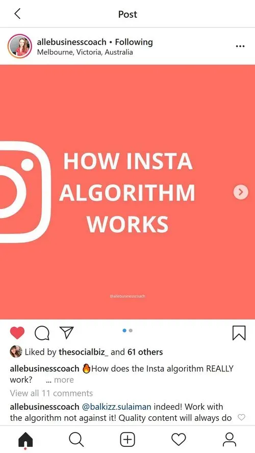 Create a how to headline for your Instagram caption to entice interest and answer a question