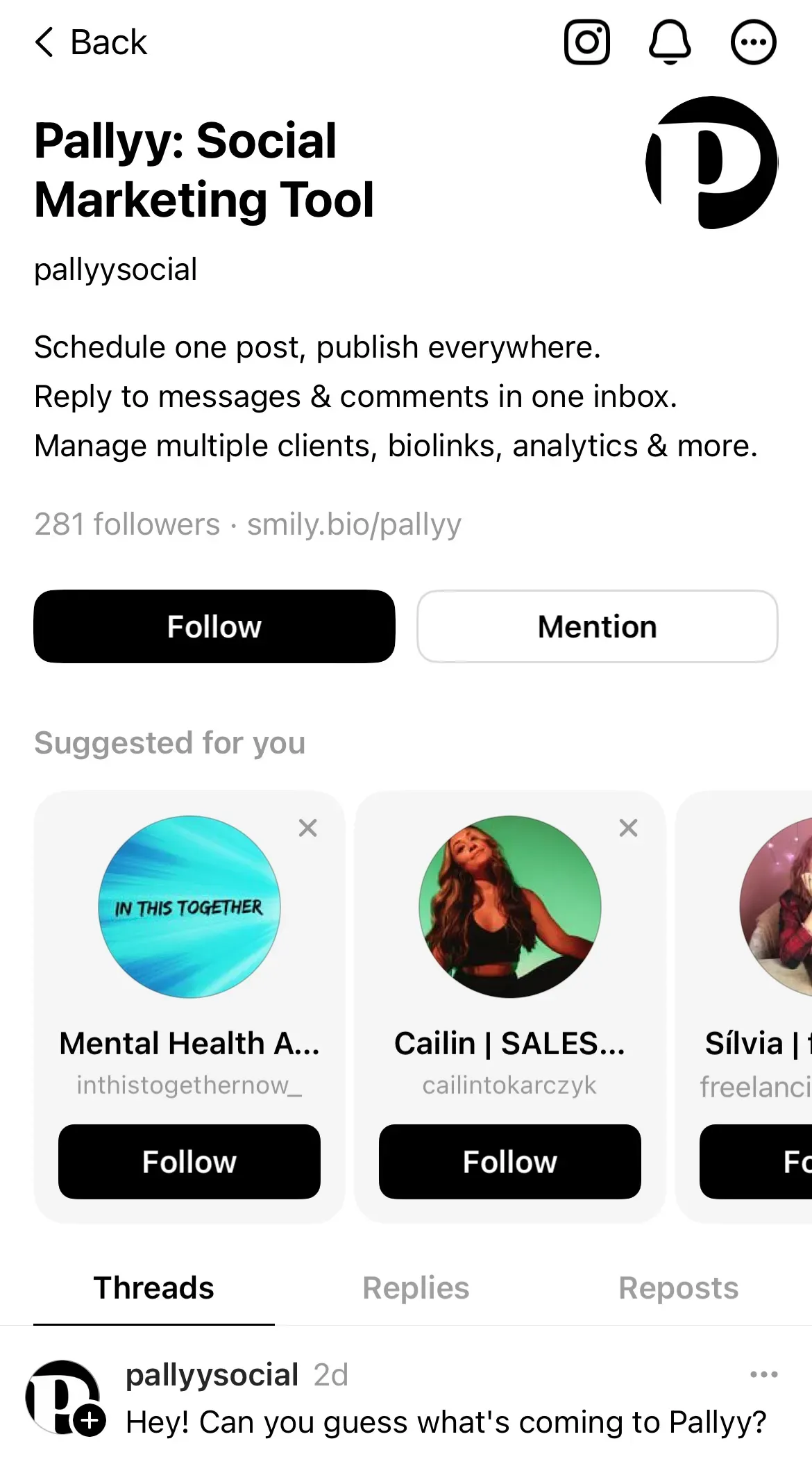 Pallyy's Threads profile