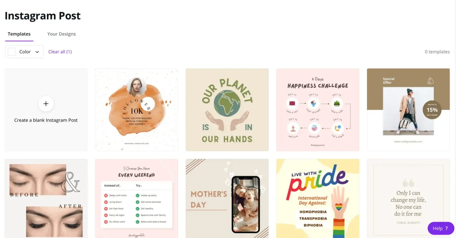 Canva Instagram post templates