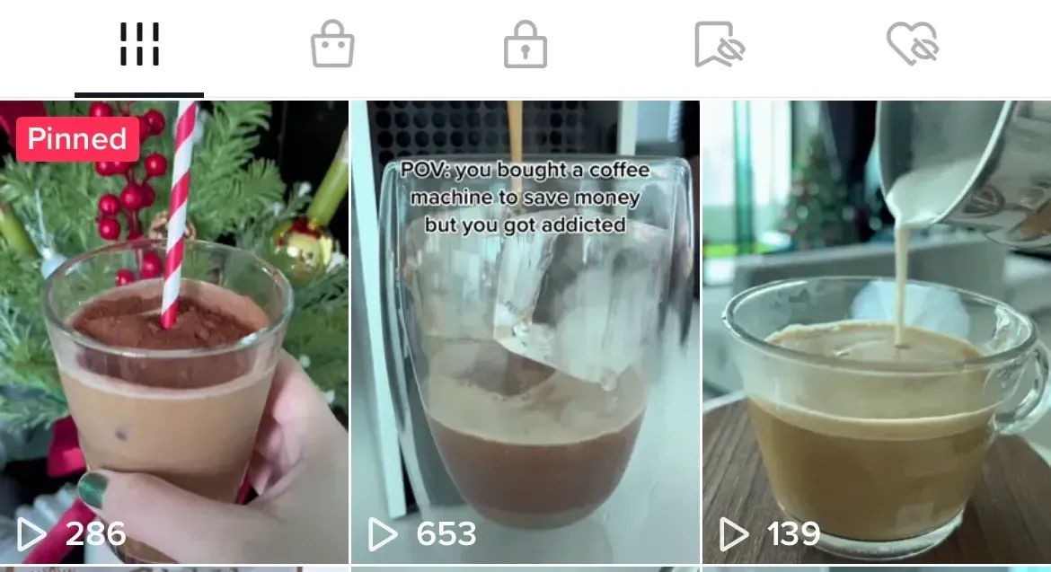 A screenshot of a pinned post on tiktok