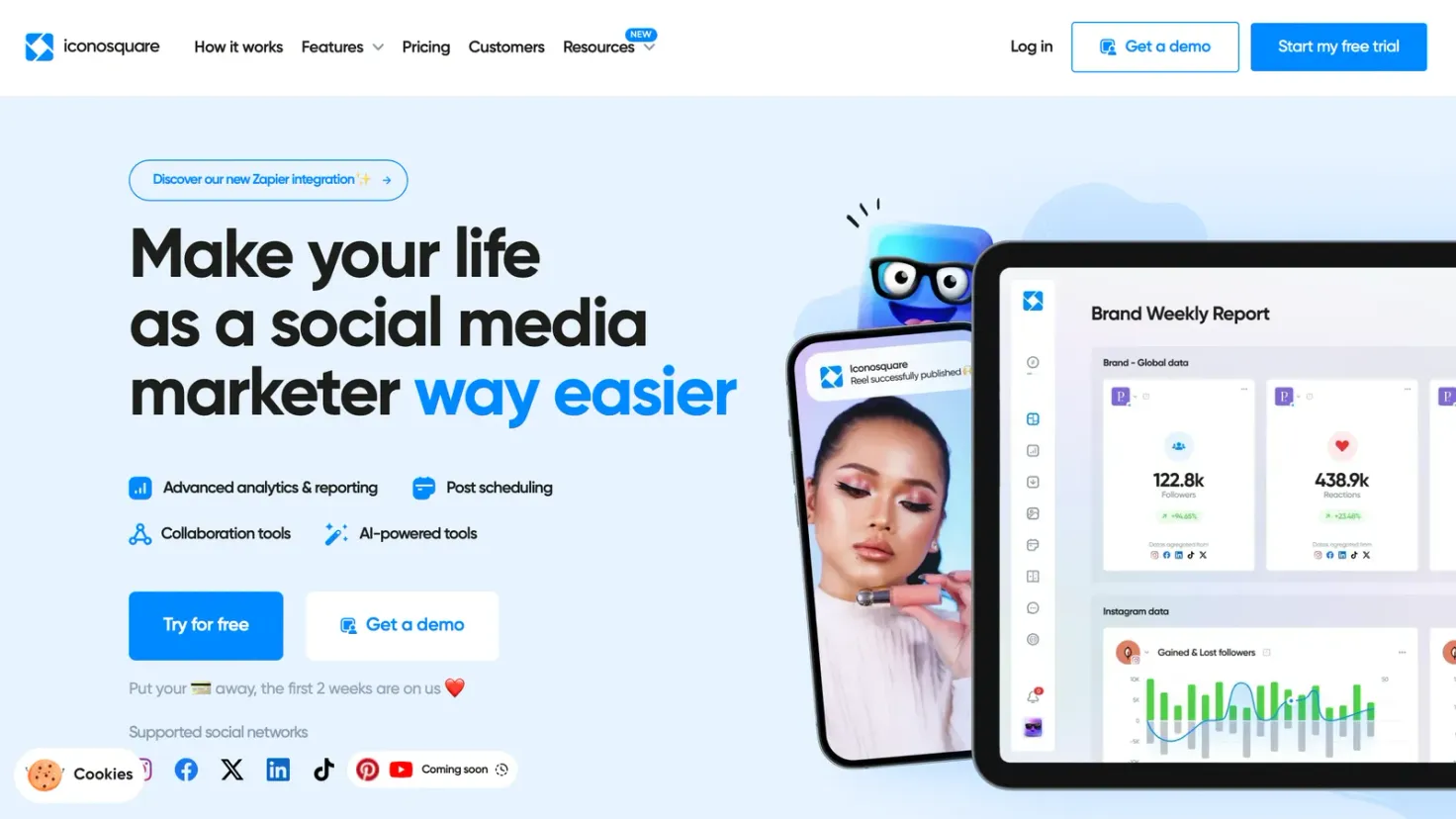 Iconosquare landing page