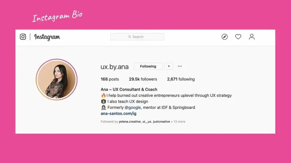 Make sure to optimise your bio with these ideas
