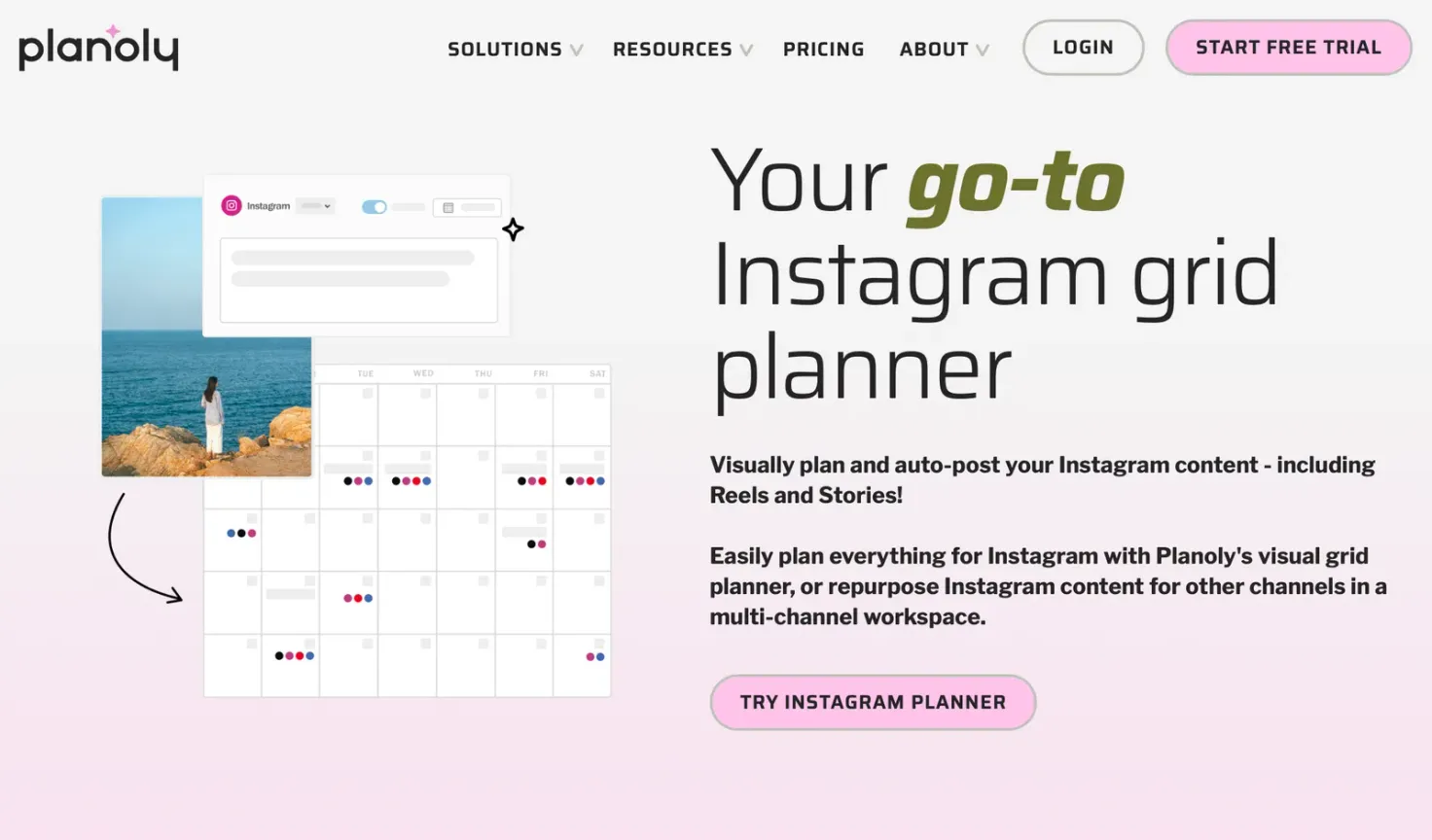 Planoly landing page