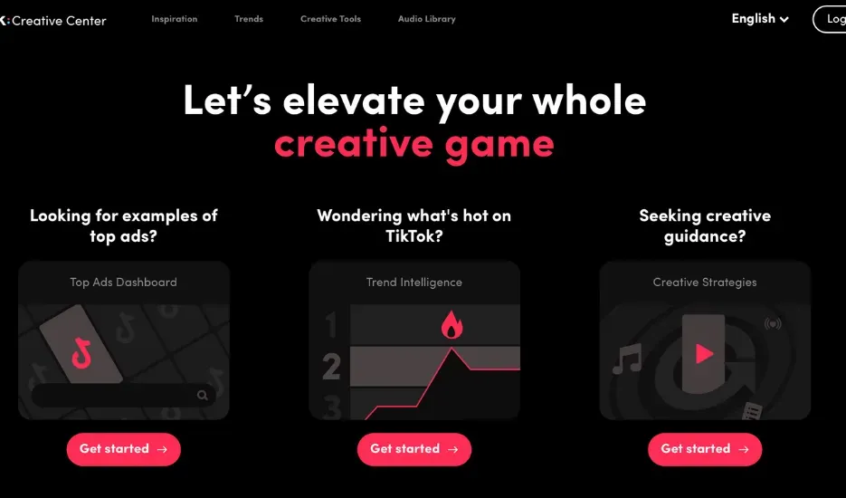 TikTok Creative Center dashboard