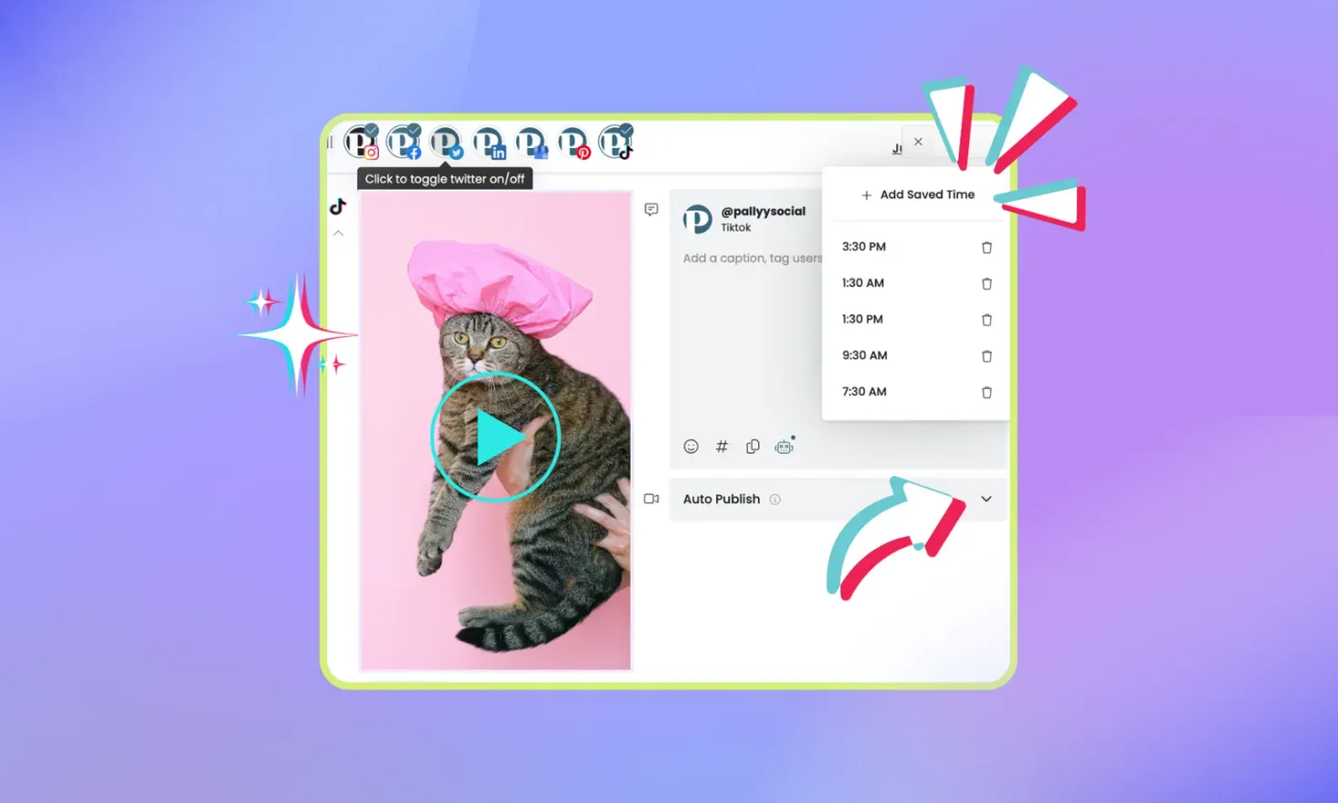 Schedule your TikTok videos at best times with Pallyy