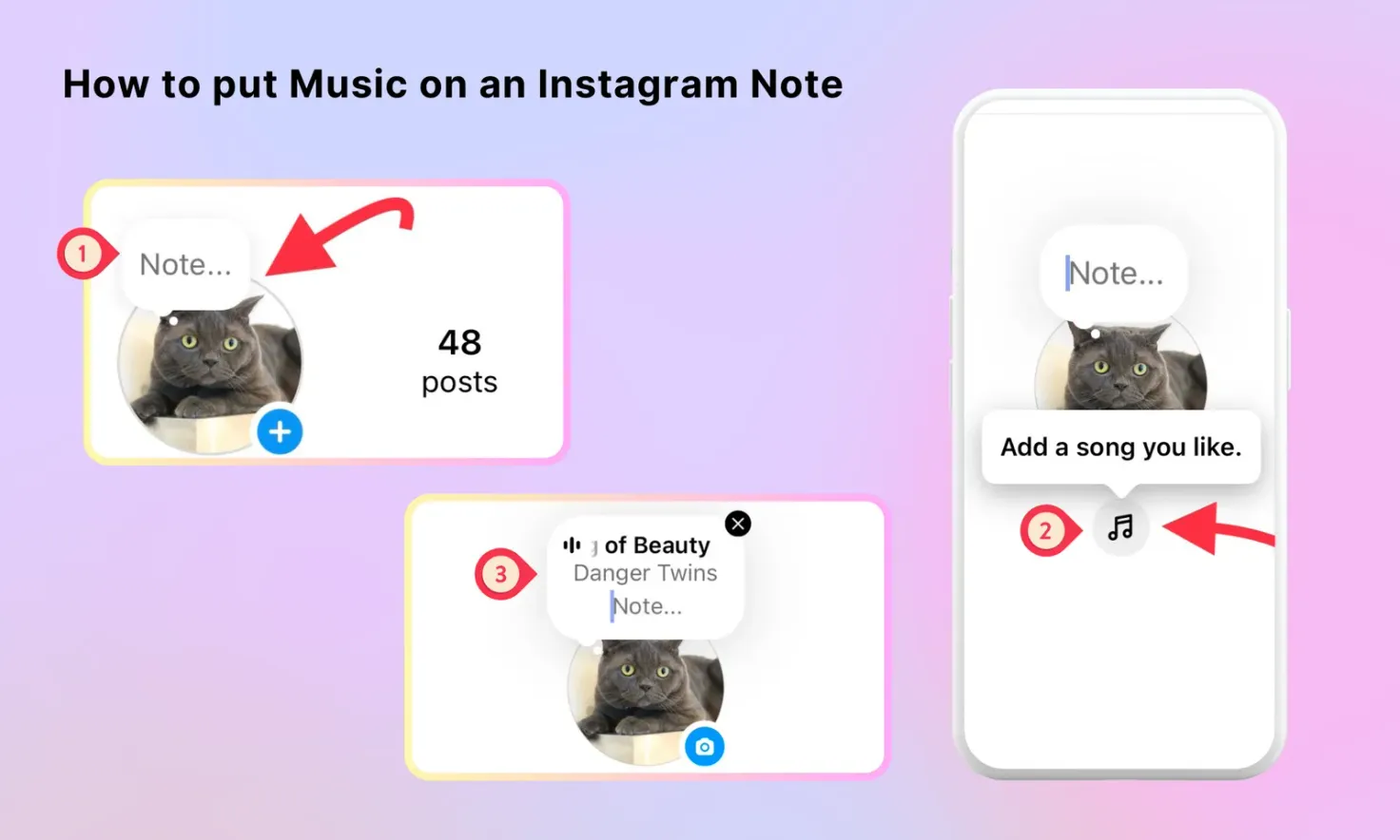 How to add music on an Instagram Note