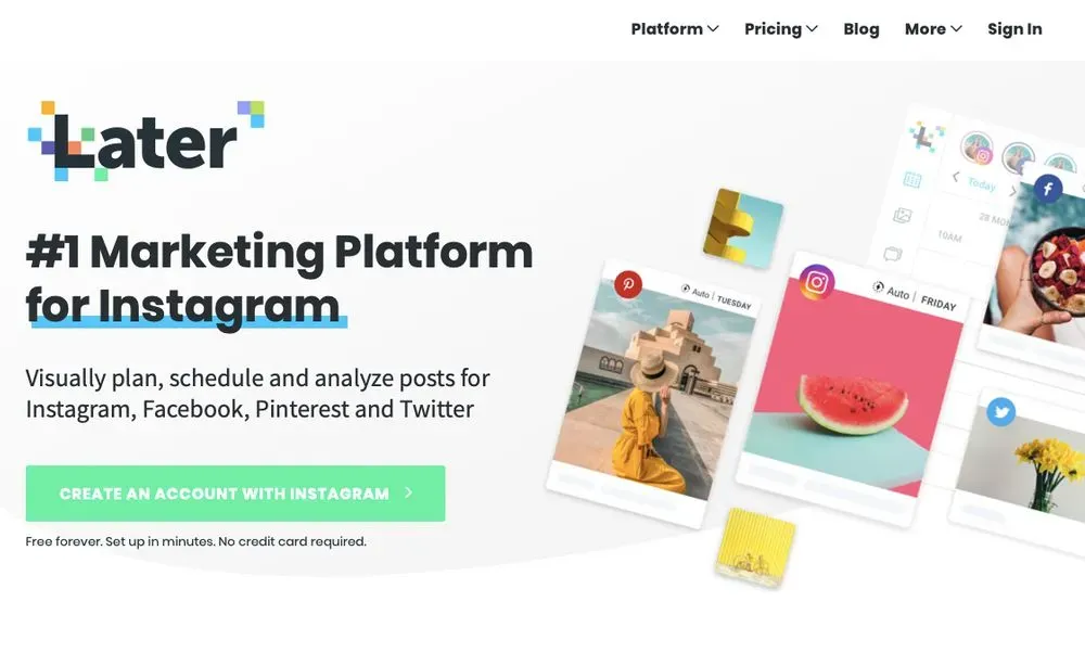 Later is an Instagram content scheduling app