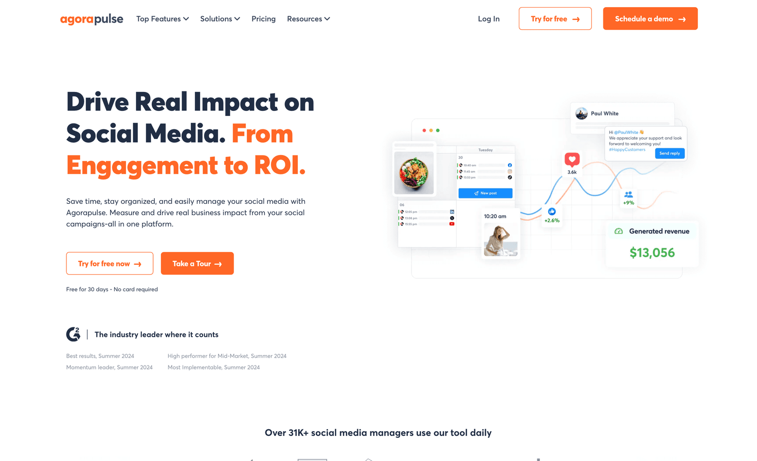 Agorapulse homepage