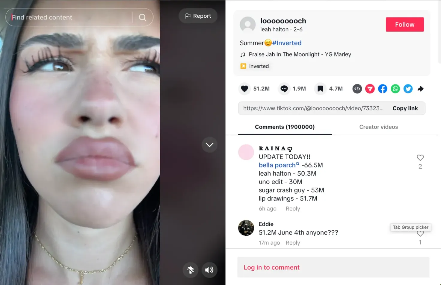 Leah Halton's viral TikTok video