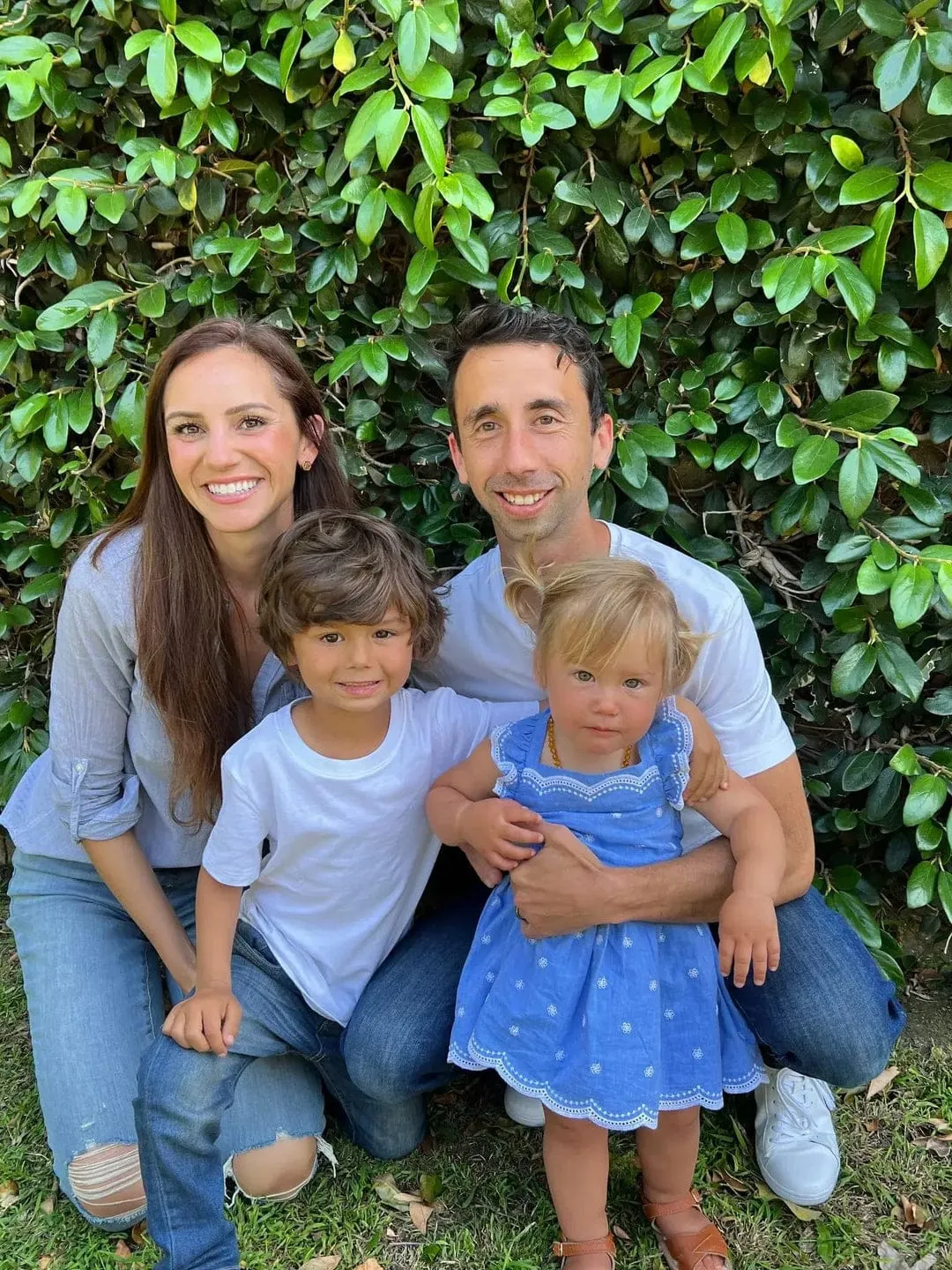 Restorative Roots founders Holly and Eric Stein with their children