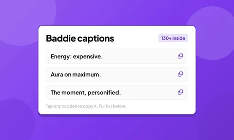 Preview for article Baddie Instagram Captions: 130+ Hard, Tuff & Savage Lines