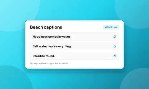 Preview for article 100+ Beach Captions for Instagram: Sunset Lines, Ocean Quotes & Puns
