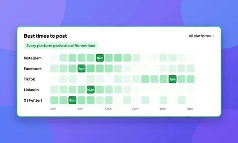 Preview for article Best Time to Post on Social Media: When to Publish on Every Platform