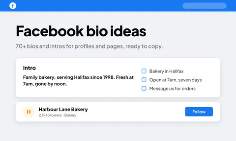 Preview for article Facebook Bio Ideas: 70+ Bios for Profiles and Pages