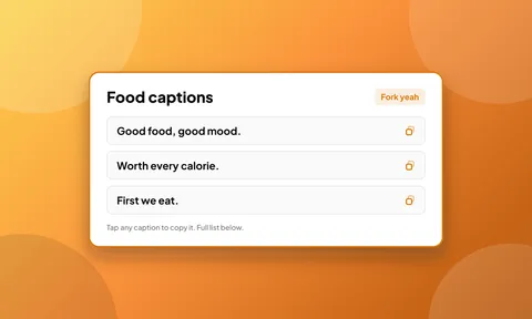 Preview for article 100+ Food Captions for Instagram: Brunch, Dessert & Foodie Puns