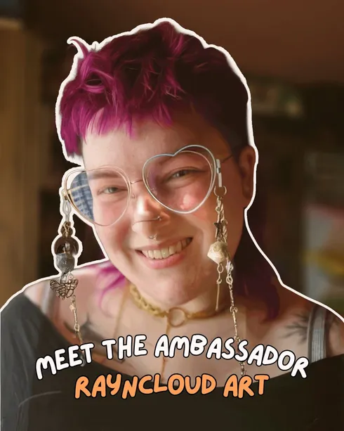 Ko-fi ambassador spotlight featuring Rayncloud Art