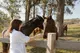 Jordana from Wallaringa Farm with horses in a paddock